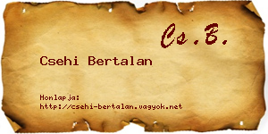 Csehi Bertalan névjegykártya